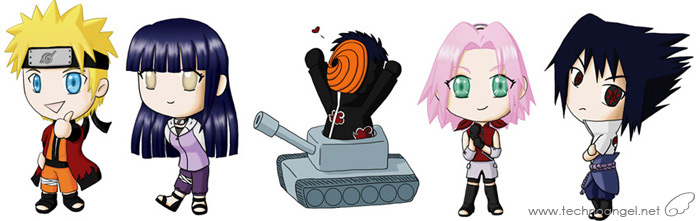 Naruto chibis, set 1